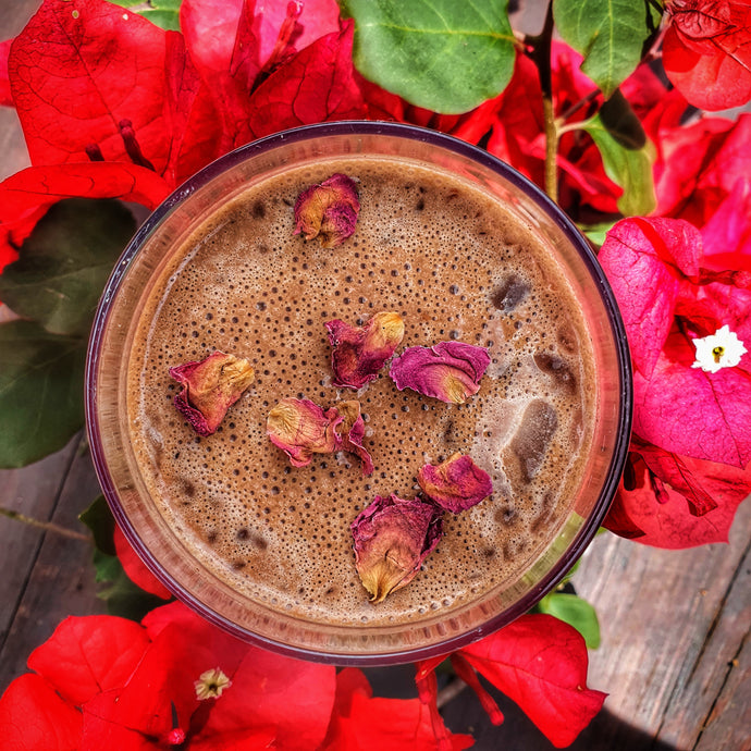 Cacao & roses for an open heart